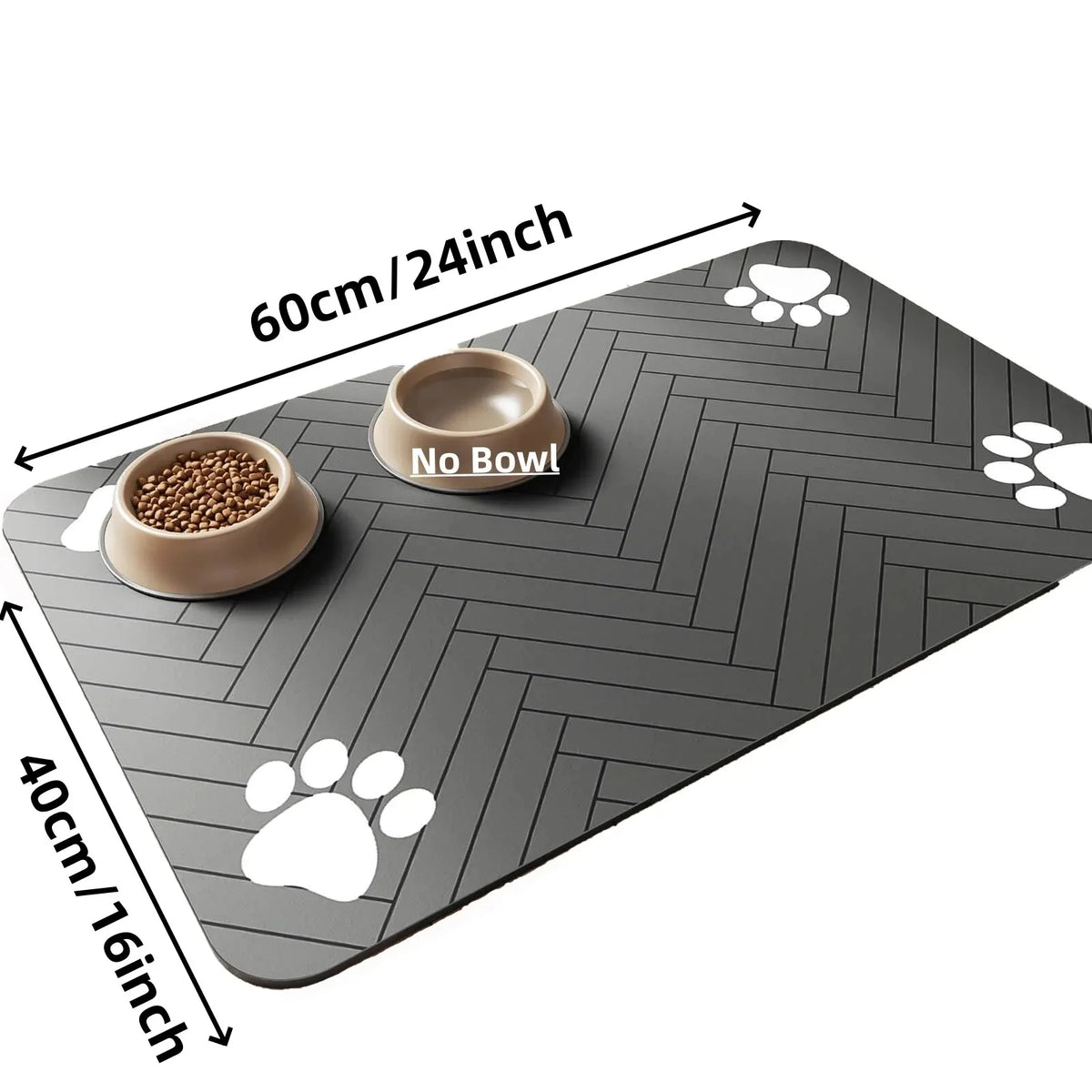 Pet Feeding Mat-Absorbent Pet Placemat Rubber Backing Quick Dry Water for Dog Cat for Food and Water Bowl Waterproof Mat
