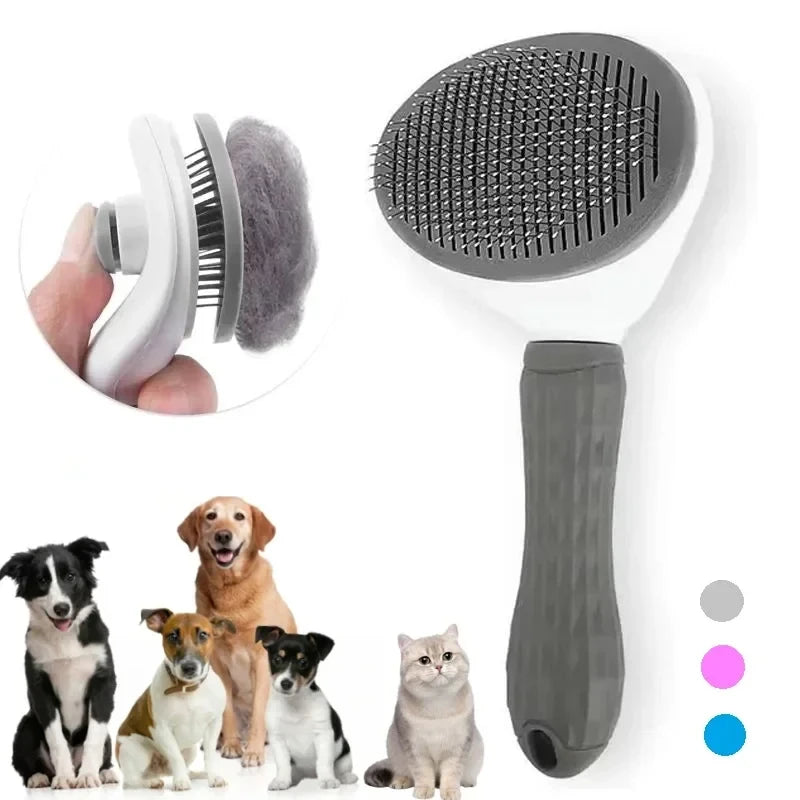 Pet Dog Brush Cat Comb Self Cleaning Pet Hair Remover For Dogs Cats Grooming Tools Pets De-matting Comb Brush