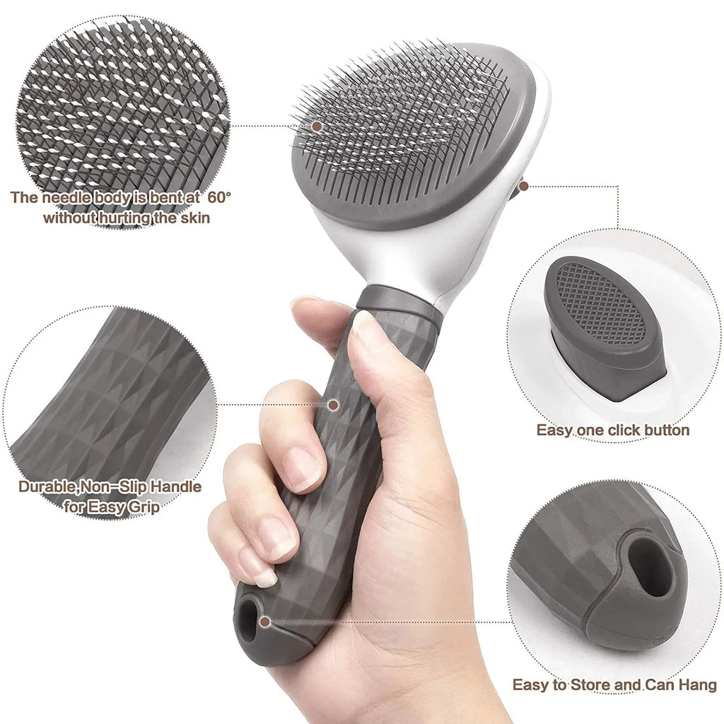 Pet Dog Brush Cat Comb Self Cleaning Pet Hair Remover For Dogs Cats Grooming Tools Pets De-matting Comb Brush
