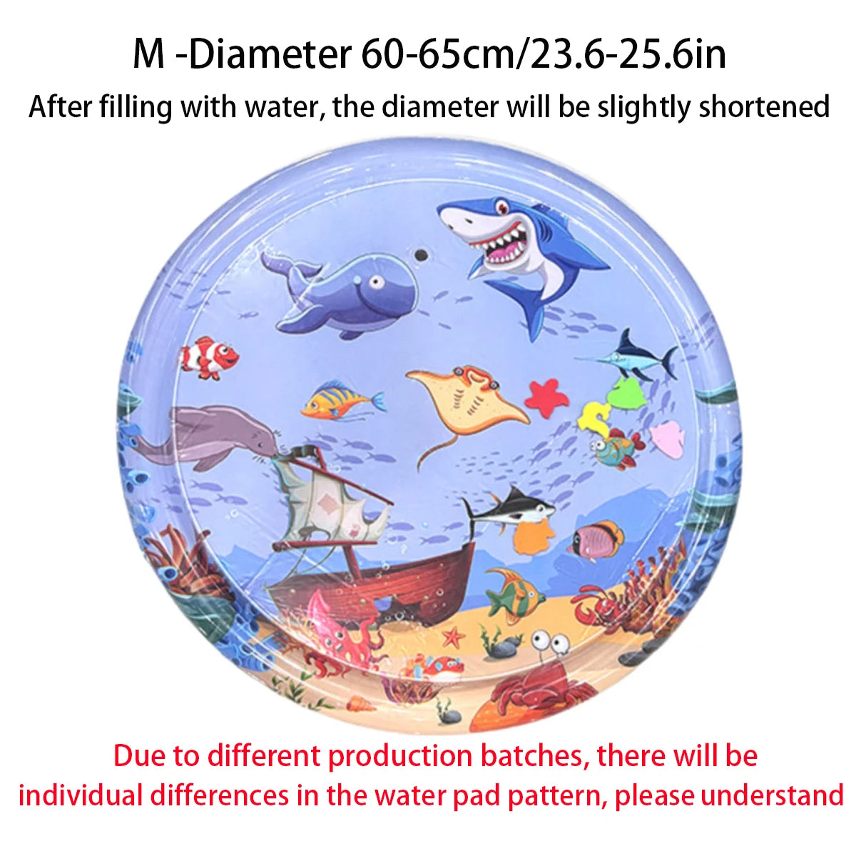 Summer Pet Cooling Thickened Sea Ocean Decor Inflatable Water Playmat Fish Mat