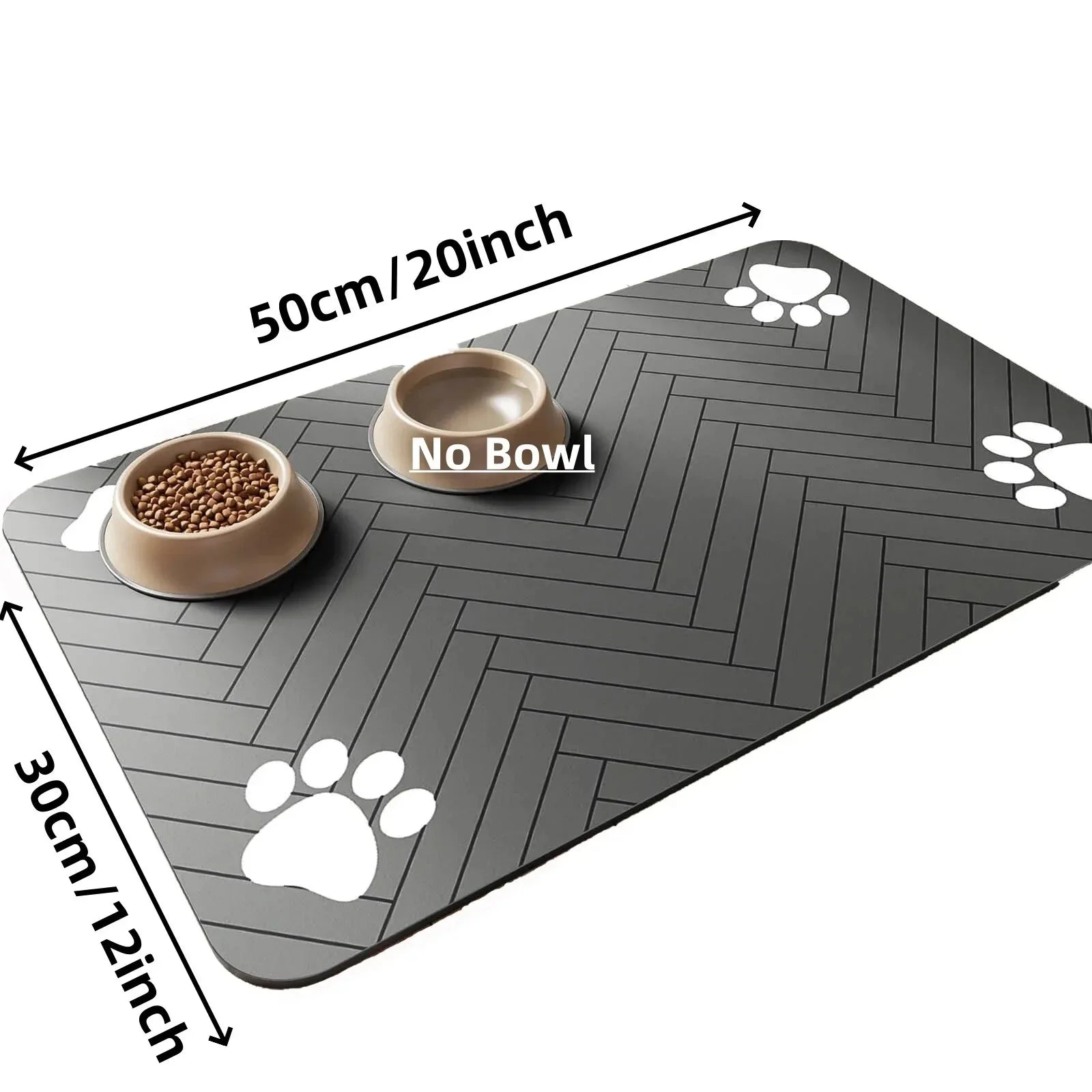 Pet Feeding Mat-Absorbent Pet Placemat Rubber Backing Quick Dry Water for Dog Cat for Food and Water Bowl Waterproof Mat