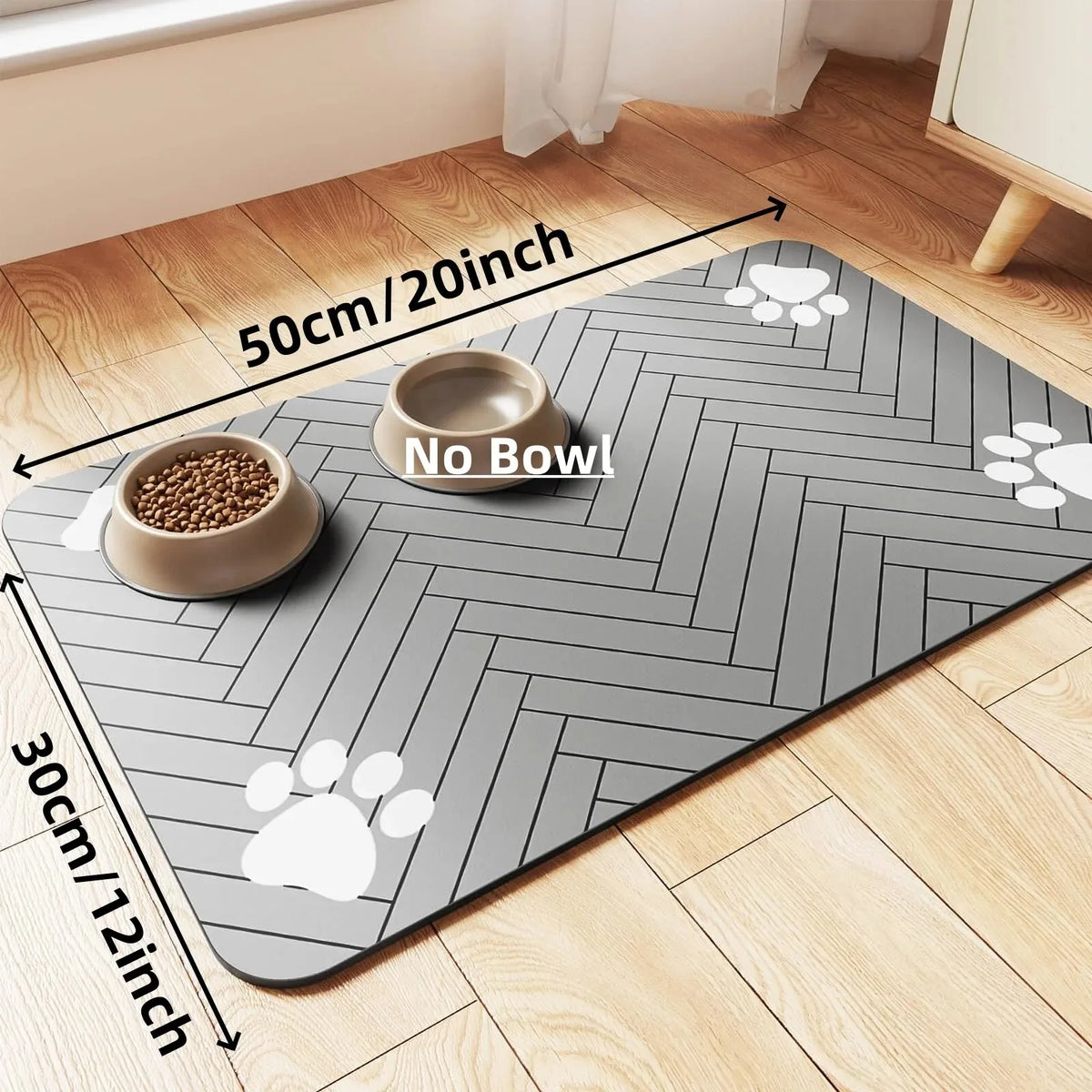 Pet Feeding Mat-Absorbent Pet Placemat Rubber Backing Quick Dry Water for Dog Cat for Food and Water Bowl Waterproof Mat