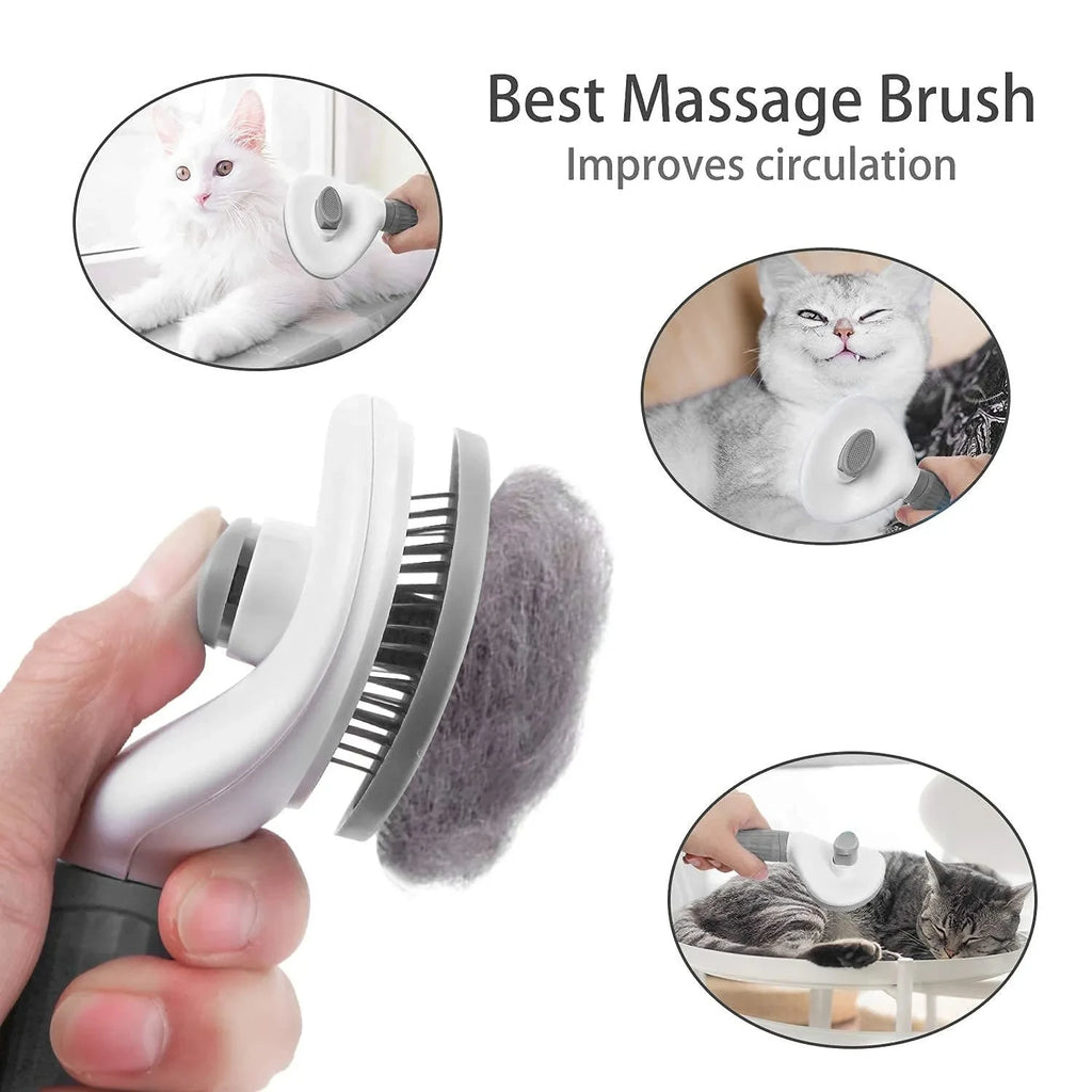 Pet Dog Brush Cat Comb Self Cleaning Pet Hair Remover For Dogs Cats Grooming Tools Pets De-matting Comb Brush