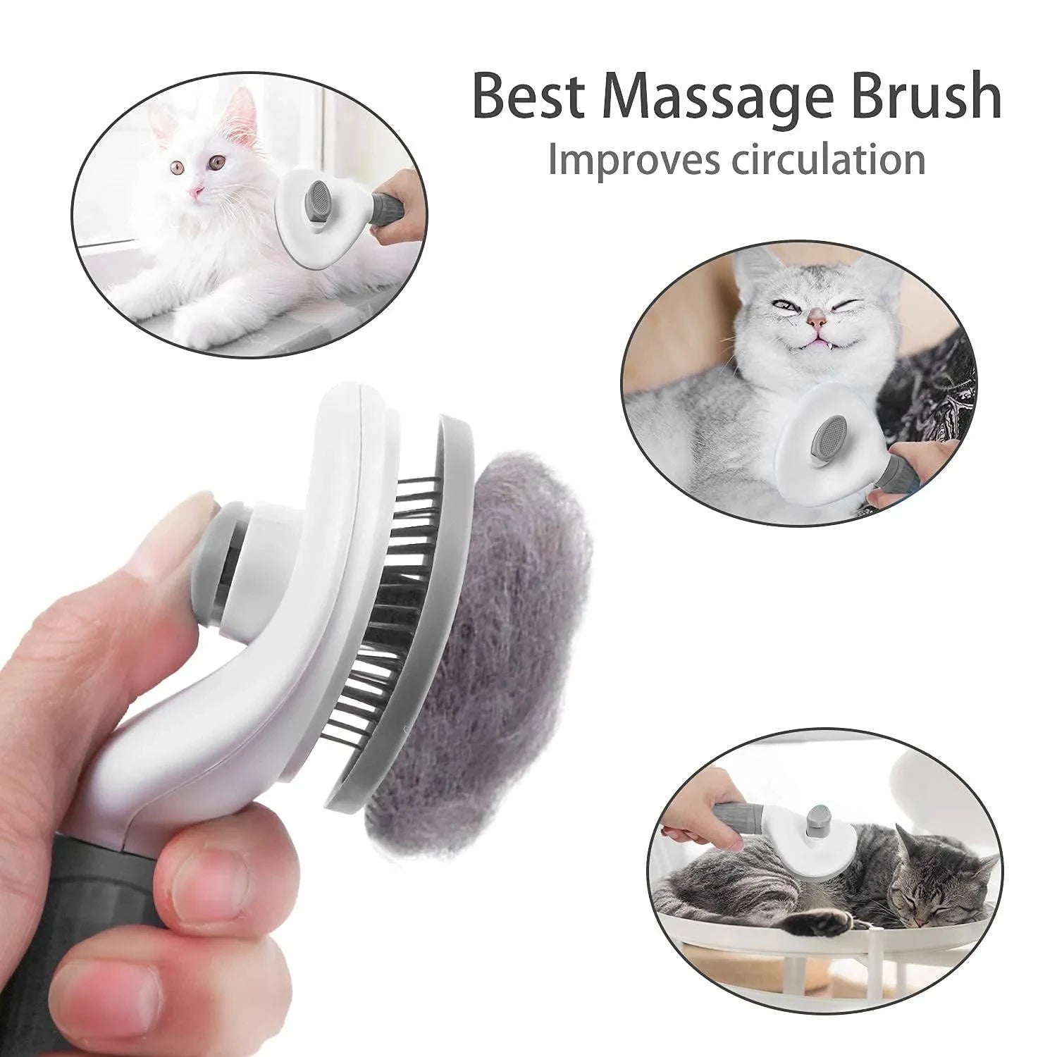 Pet Dog Brush Cat Comb Self Cleaning Pet Hair Remover For Dogs Cats Grooming Tools Pets De-matting Comb Brush