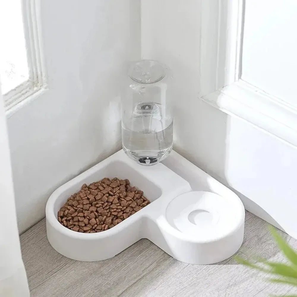 Double Dog and Cat Bowls Pet Feeding for Cats and Dogs Food Bowl Set