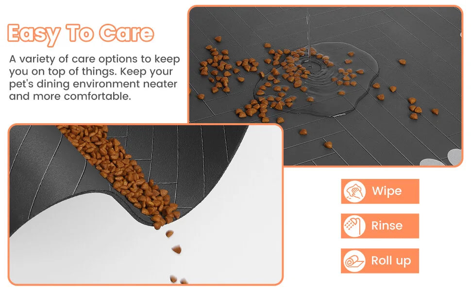 Pet Feeding Mat-Absorbent Pet Placemat Rubber Backing Quick Dry Water for Dog Cat for Food and Water Bowl Waterproof Mat