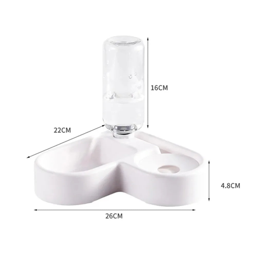 Double Dog and Cat Bowls Pet Feeding for Cats and Dogs Food Bowl Set