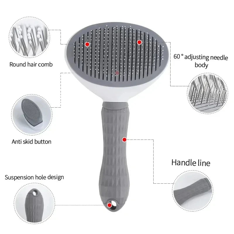 Pet Dog Brush Cat Comb Self Cleaning Pet Hair Remover For Dogs Cats Grooming Tools Pets De-matting Comb Brush