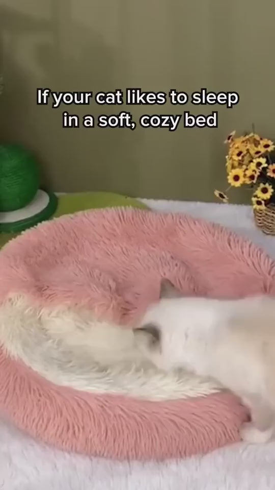 2 In 1 Dog And Pet Winter Autumn Round Plush Warm Soft Pet Bed