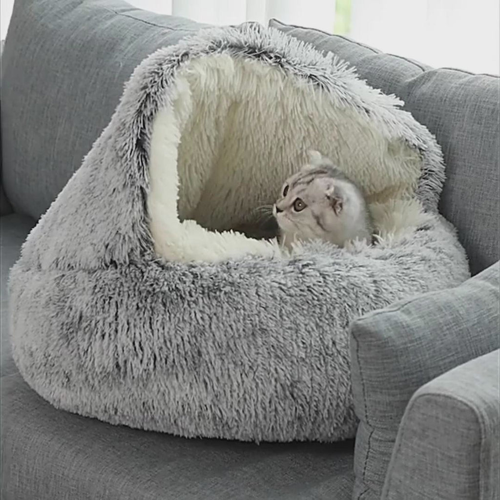 2 In 1 Dog And Pet Winter Autumn Round Plush Warm Soft Pet Bed
