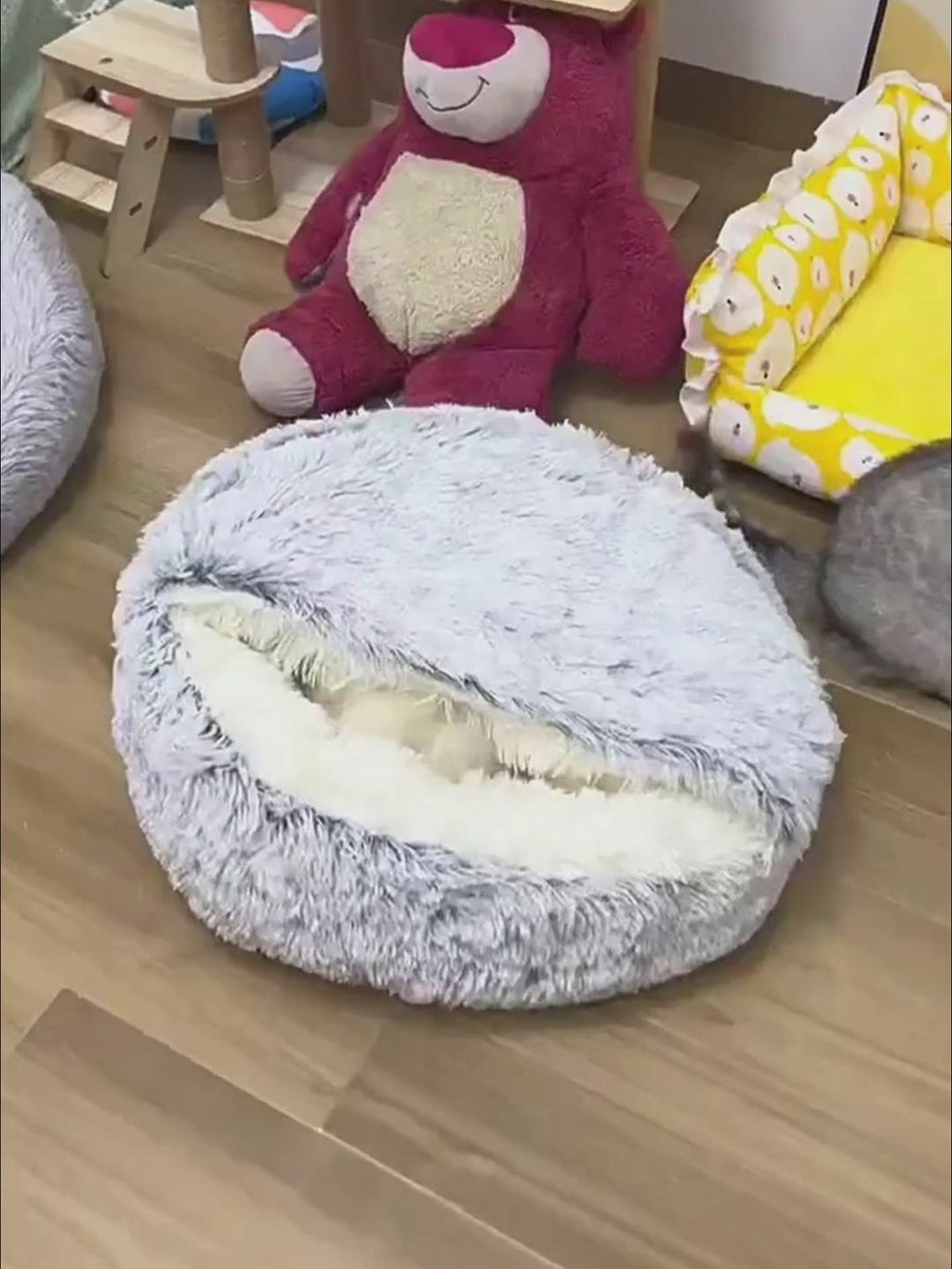 2 In 1 Dog And Pet Winter Autumn Round Plush Warm Soft Pet Bed